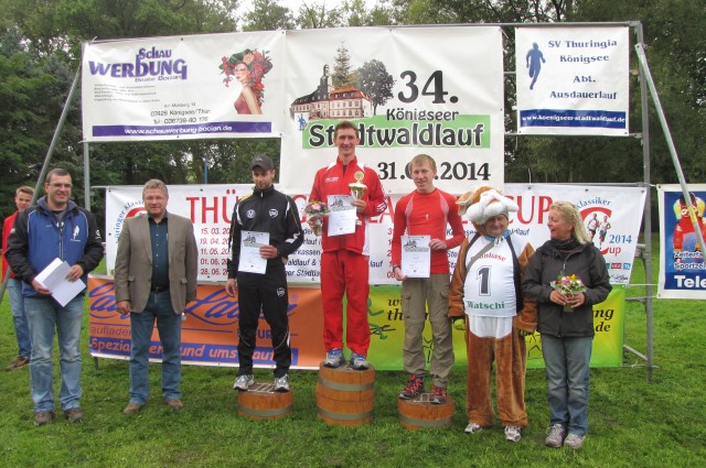 10 km Männer: 1. Platz - David Münch, 2. Platz - David Leese, 3. Platz - Christoph Kornhas