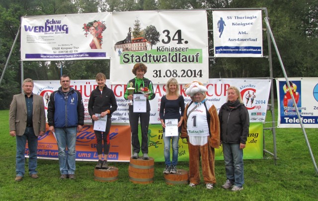 10 km Frauen: 1. Platz - Ina Oschmann, 2. Platz - Silvia Bärwolf, 3. Platz - Heike Wagner