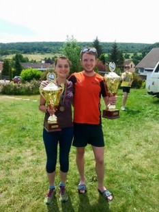 Die Seriensieger Kristin Hempel und Marcel Krieghoff (beide USV Erfurt) bringen es jetzt zusammen auf 14 Kirschlaufsiege.